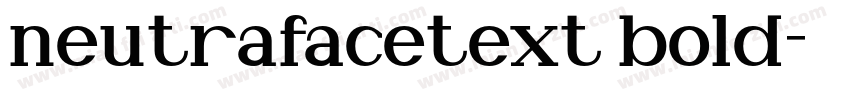 neutrafacetext bold字体转换
